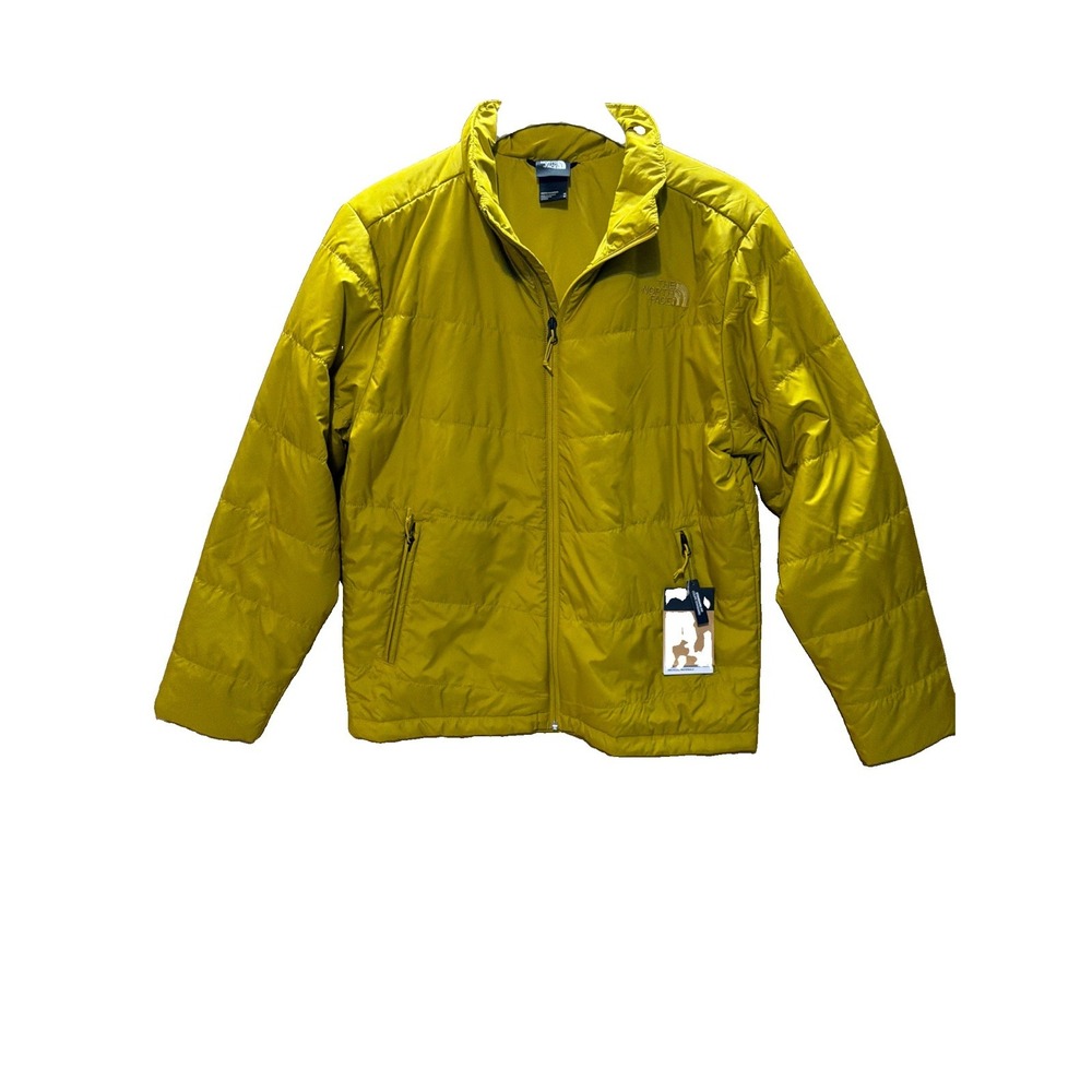 Men's M The North Face Junction Insulated Mineral Gold Jacket 2 Zipper Pockets